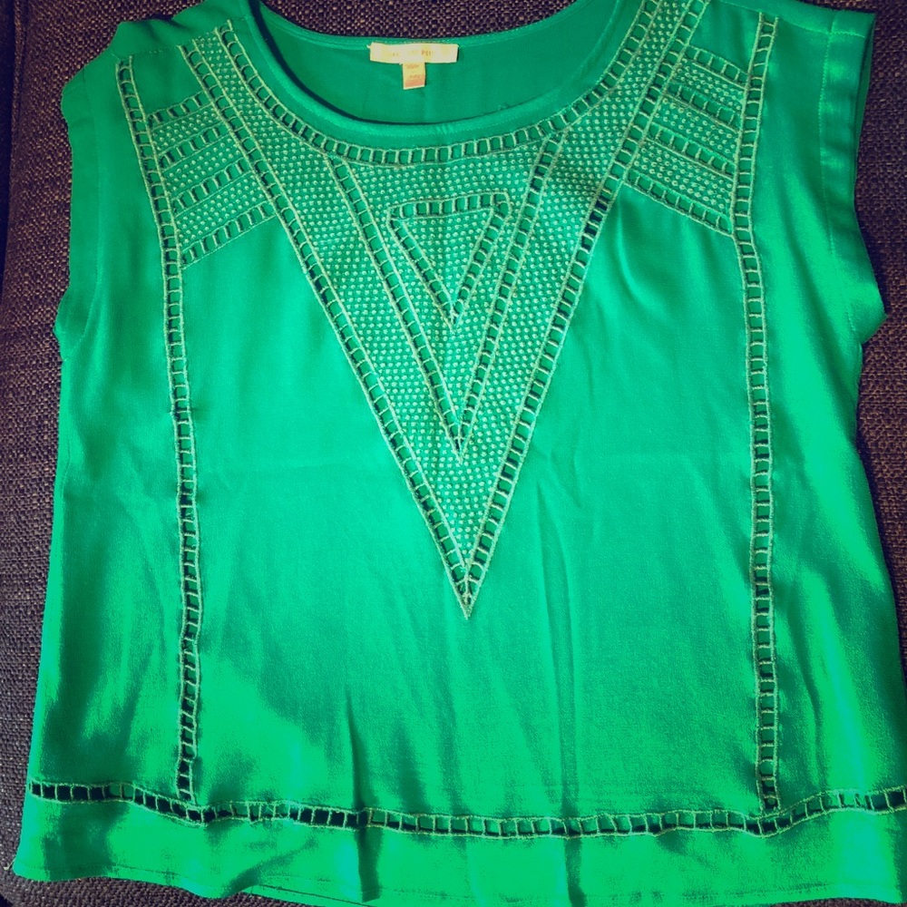 Skies Are Blue Cutout Blouse